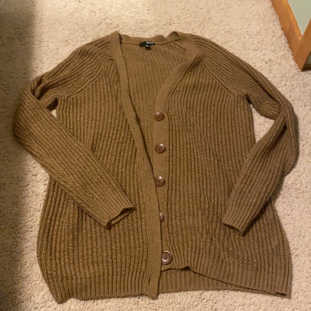 Brown knit cardigan